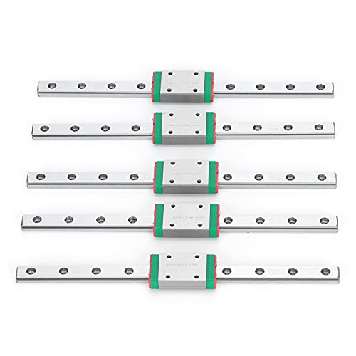 MGN7 Linear Rail Guide Kit - 5Pcs 150mm Linear Motion Guide with Slider for Voron V0 3D Printer | 15mm Track Hole Spacing | DIY 3D Printing Accessories | Perfect for CNC Machines, Laser Cutters & Automation Projects