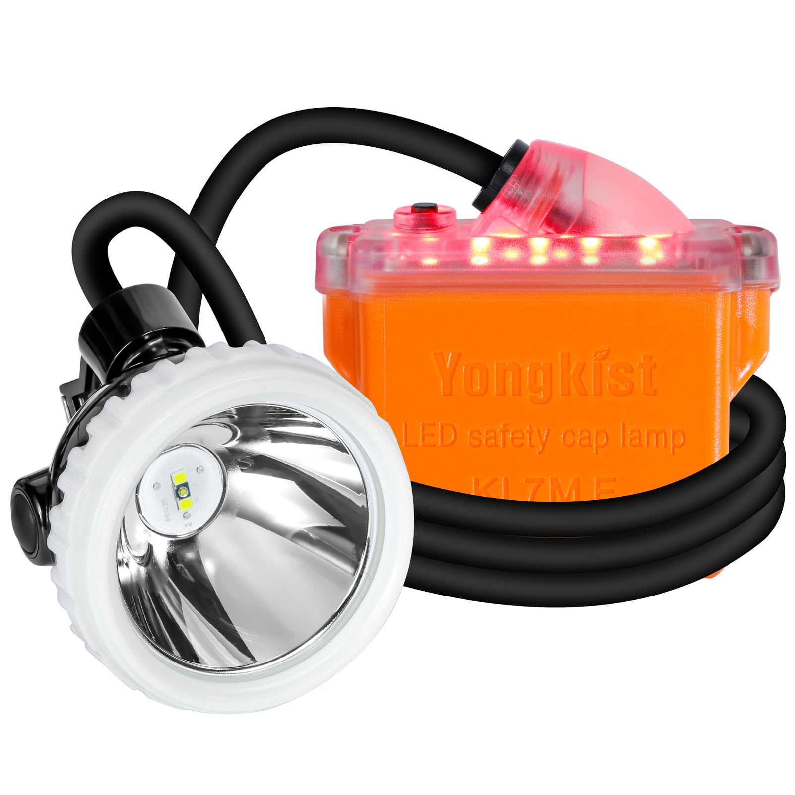 Super Bright Rechargeable LED Headlamp for Hunting & Mining - 1+2 LED Lights, Waterproof & Explosion Proof Hard Hat Light - Perfect for Night Hunting, Underground Mining, Construction & Outdoor Adventures