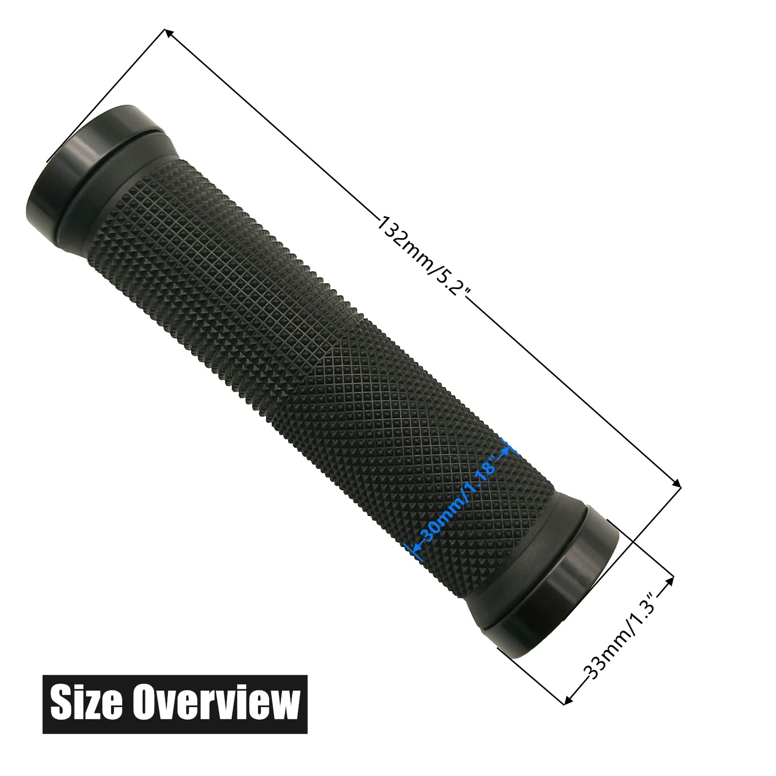 Premium MTB Bike Handlebar Grips - Ergonomic Elastic Grainy Design with Double Lock for BMX, E-Bike, Scooter & Urban Bicycles | Ideal for Commuting, Off-Roading & Long Rides