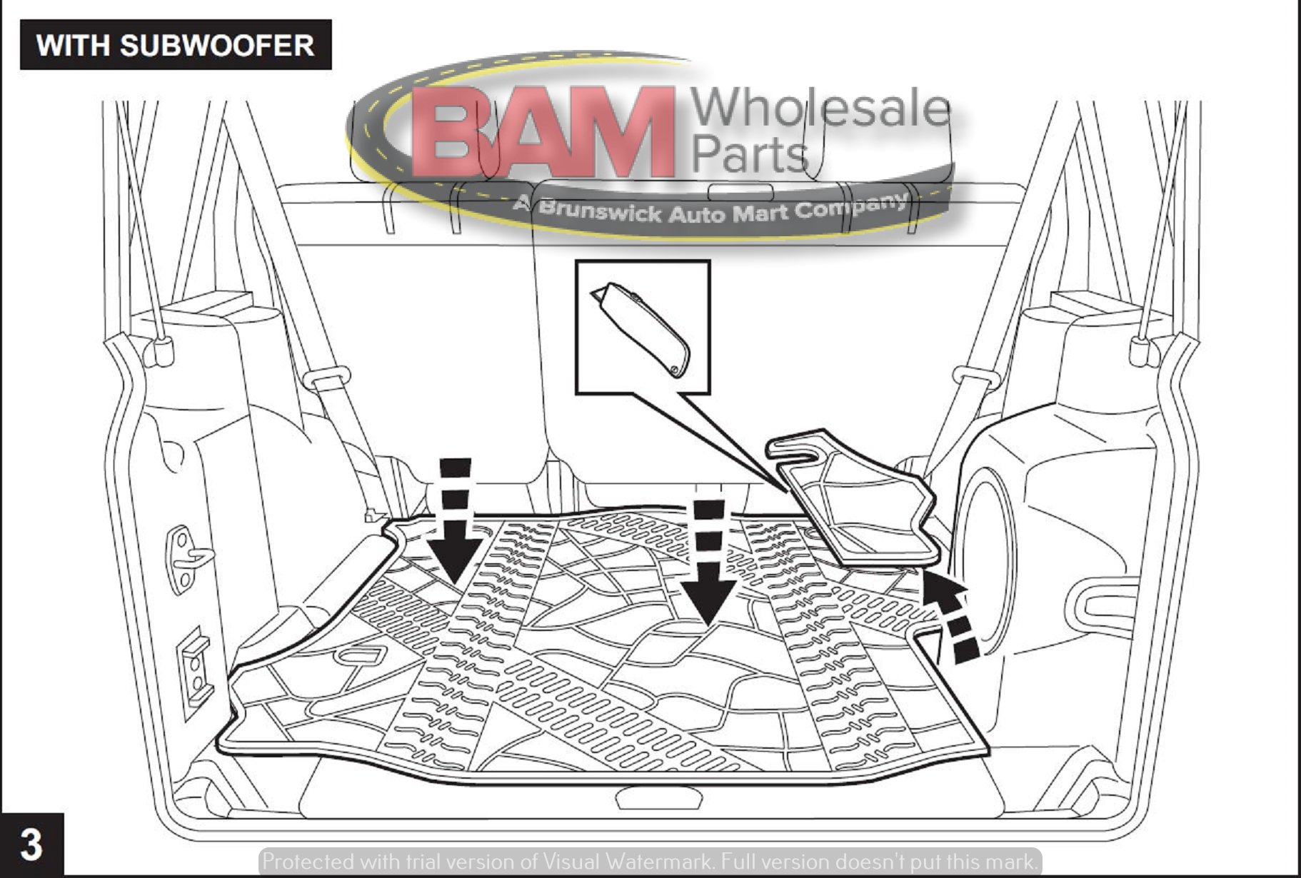 2016-2017 Jeep Wrangler 4-Door Unlimited Cargo Liner Mat - OEM Mopar Replacement - Heavy Duty Waterproof Floor Protection for Off-Road & Daily Driving