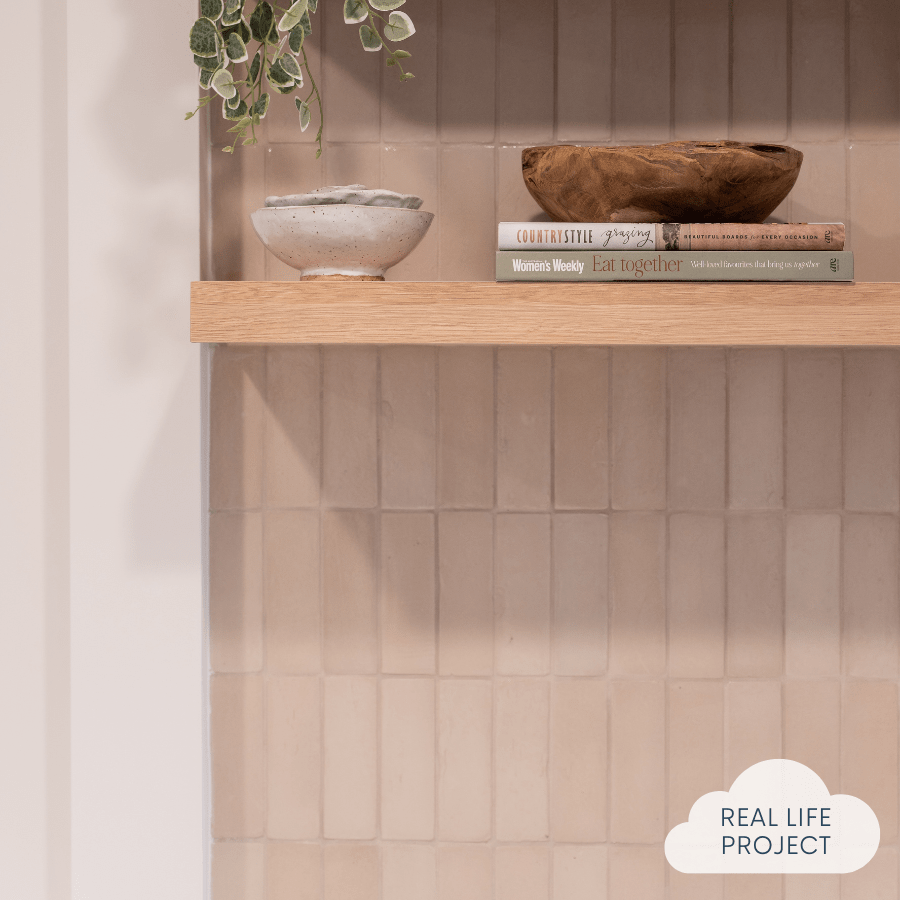 Noosa Semi Gloss Zellige Bone Tile - Premium Ceramic Wall & Floor Tile for Kitchen Backsplash, Bathroom, and Shower Renovation - Easy to Clean & Durable Home Decor