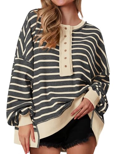 Striped Dark Grey Beige