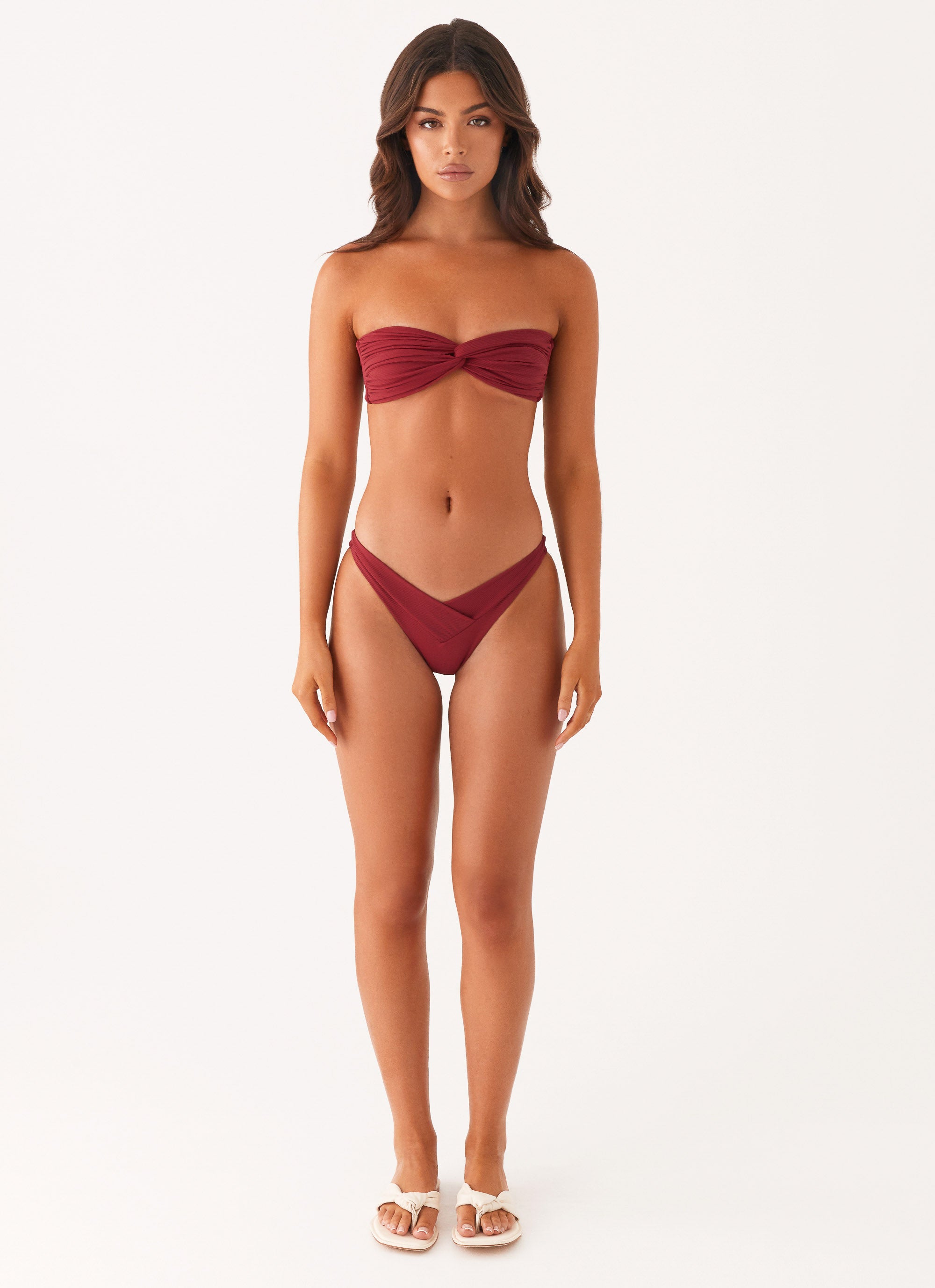 Delta Bandeau Bikini Top - Mulberry Color | Women's Strapless Swimwear | Perfect for Beach, Pool & Summer Vacations
