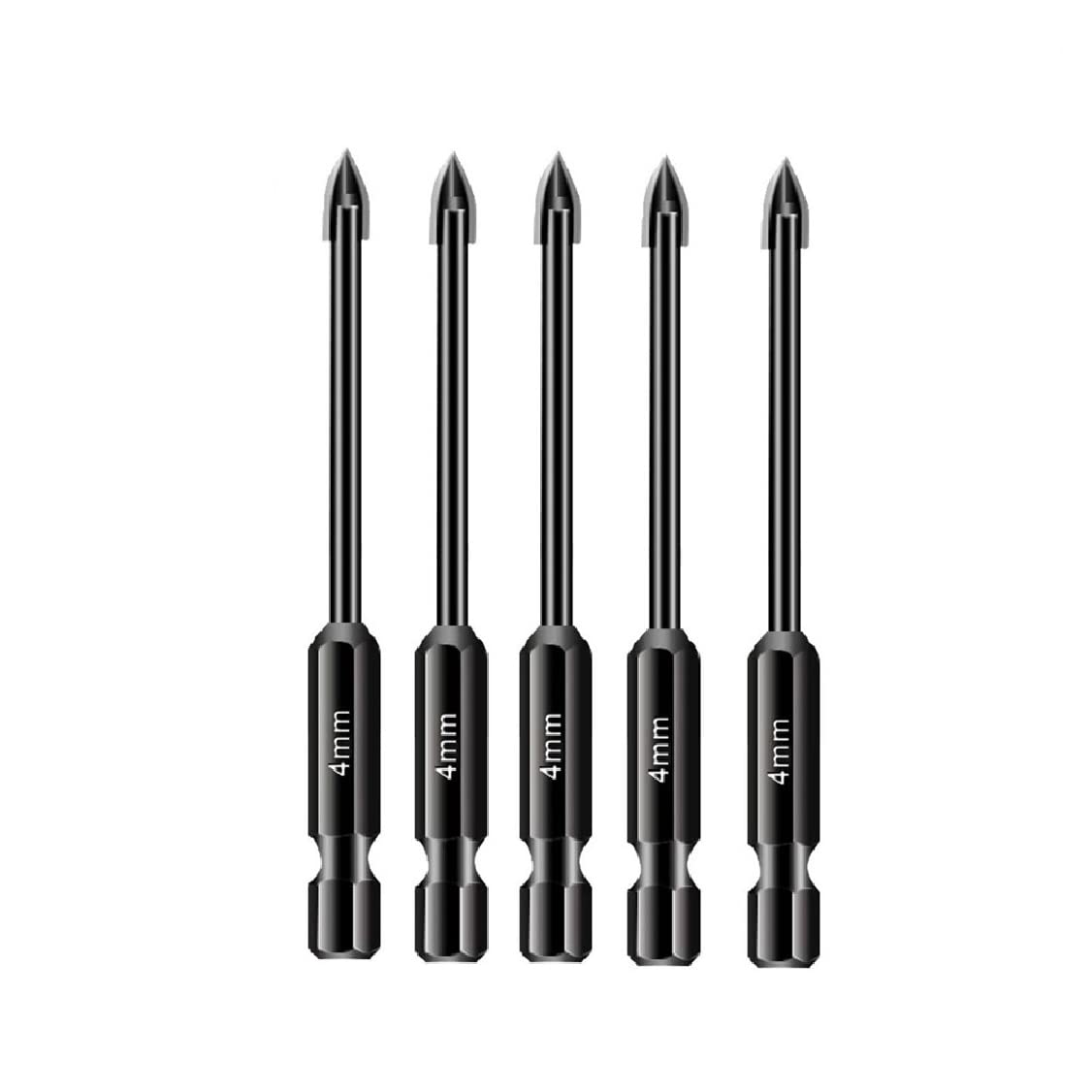 4mm Triangle Drill Bit Set for Glass, Ceramic, Vitrified Brick & Full Tile Walls - Masonry Drill Bits for DIY Home Improvement & Professional Use - Perfect for Bathroom Renovation, Kitchen Backsplash & Wall Tile Installation