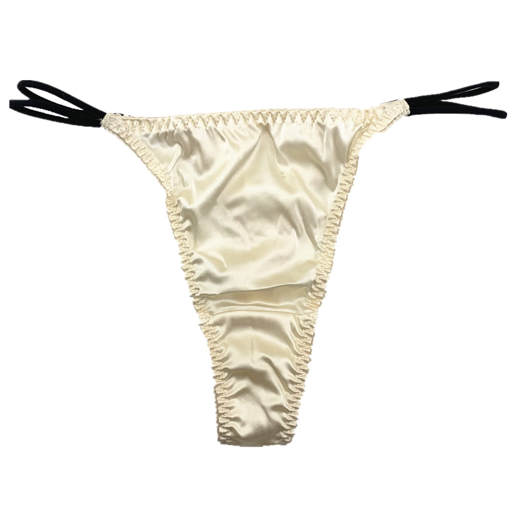 1 Pack Women's Pure Silk G-String Thong Panties - Comfortable & Sexy Underwear for Date Night, Lingerie Gift, or Special Occasions
