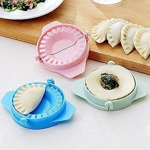 Chiller Momos Maker Kit - Set of 2 Multicolor Dumpling Molds for Gujiya, Gujia, Karanji & Momos | Perfect for Asian Cooking, Party Snacks & Homemade Dumplings