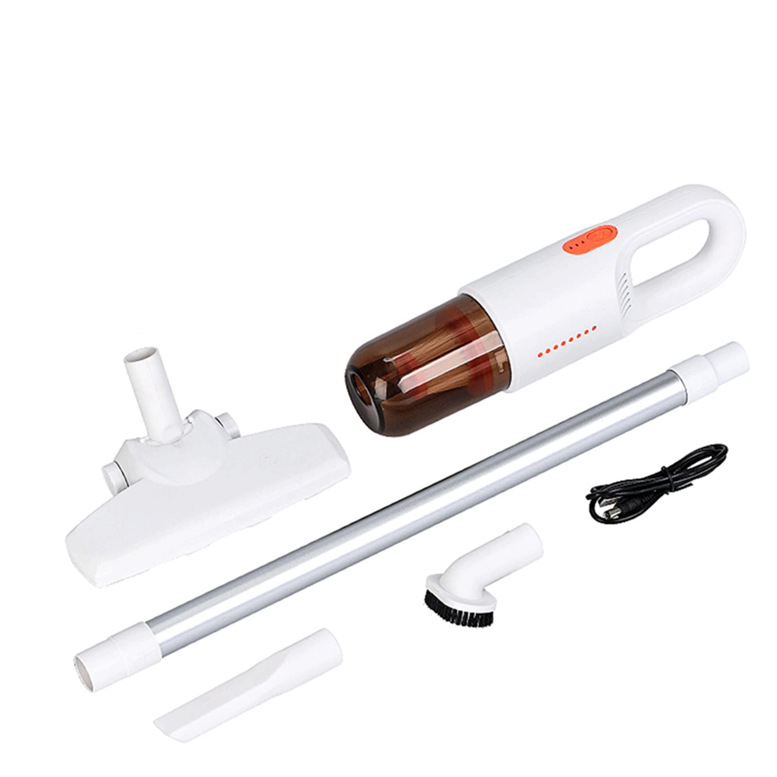 Portable Handheld Wireless Car Vacuum Cleaner - Strong Suction Mini Vacuum for Home, Car & Office - Compact Cordless Vacuum with Floor Brush & Smart Dust Detection - Perfect for Cleaning Cars, Pet Hair, Furniture & Hard-to-Reach Corners