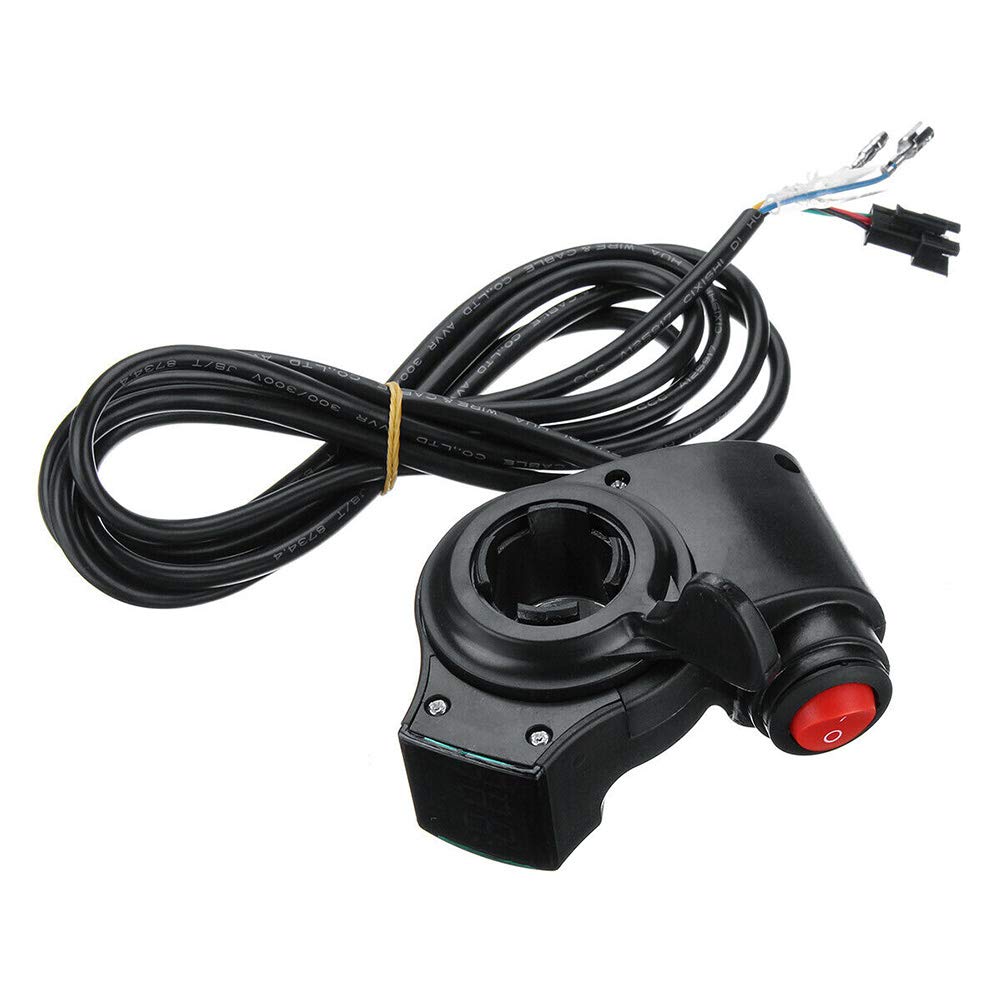 Electric Bike Thumb Throttle with LED Display - Speed Control & Power Switch for E-Bikes, Scooters, and Pocket Bikes - Perfect for Commuting, Off-Road Adventures, and Urban Transportation