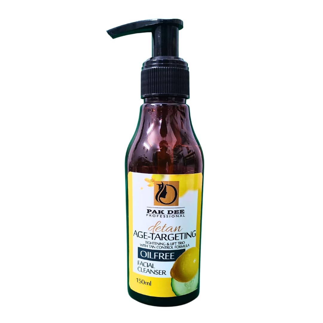 Pak Dee 150 ML De-Tan Face Cleanser for Men & Women - Brightening Facial Wash to Reduce Tan & Deep Cleanse - Gentle Exfoliating Face Cleanser for Fresh, Glowing Skin - Perfect for Daily Skincare Routine & Post-Sun Care