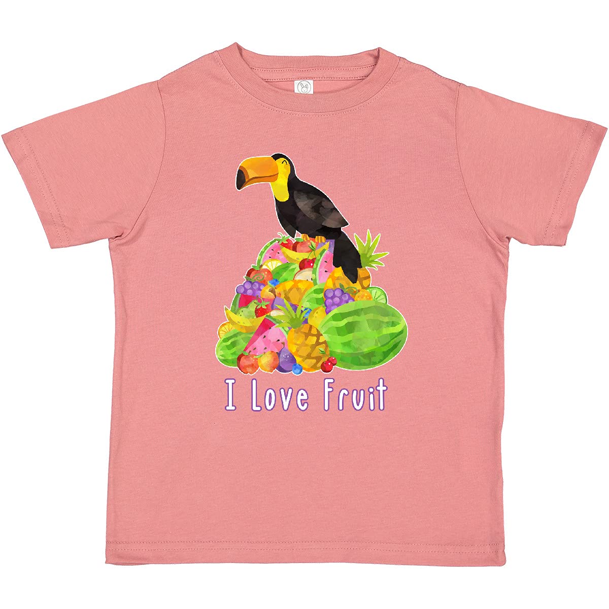 Inktastic I Love Fruit Toucan Toddler T-Shirt - Cute Tropical Bird Graphic Tee for Boys & Girls - Perfect for Playdates, Daycare & Summer Outfits
