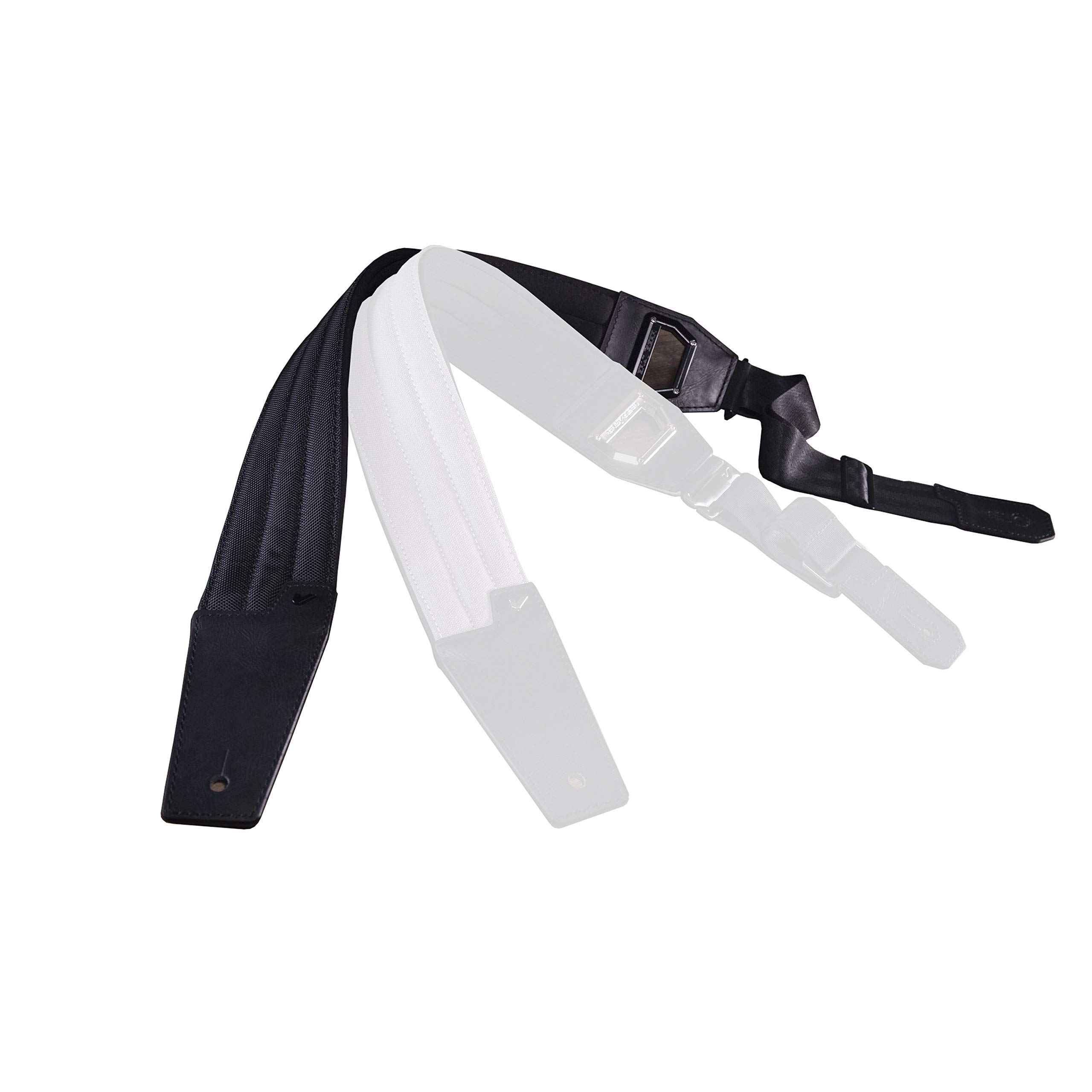 Gruv Gear Fabric Strap Body + Extra Long Tail - Black | Premium Guitar Strap for Musicians | Perfect for Live Performances & Studio Sessions