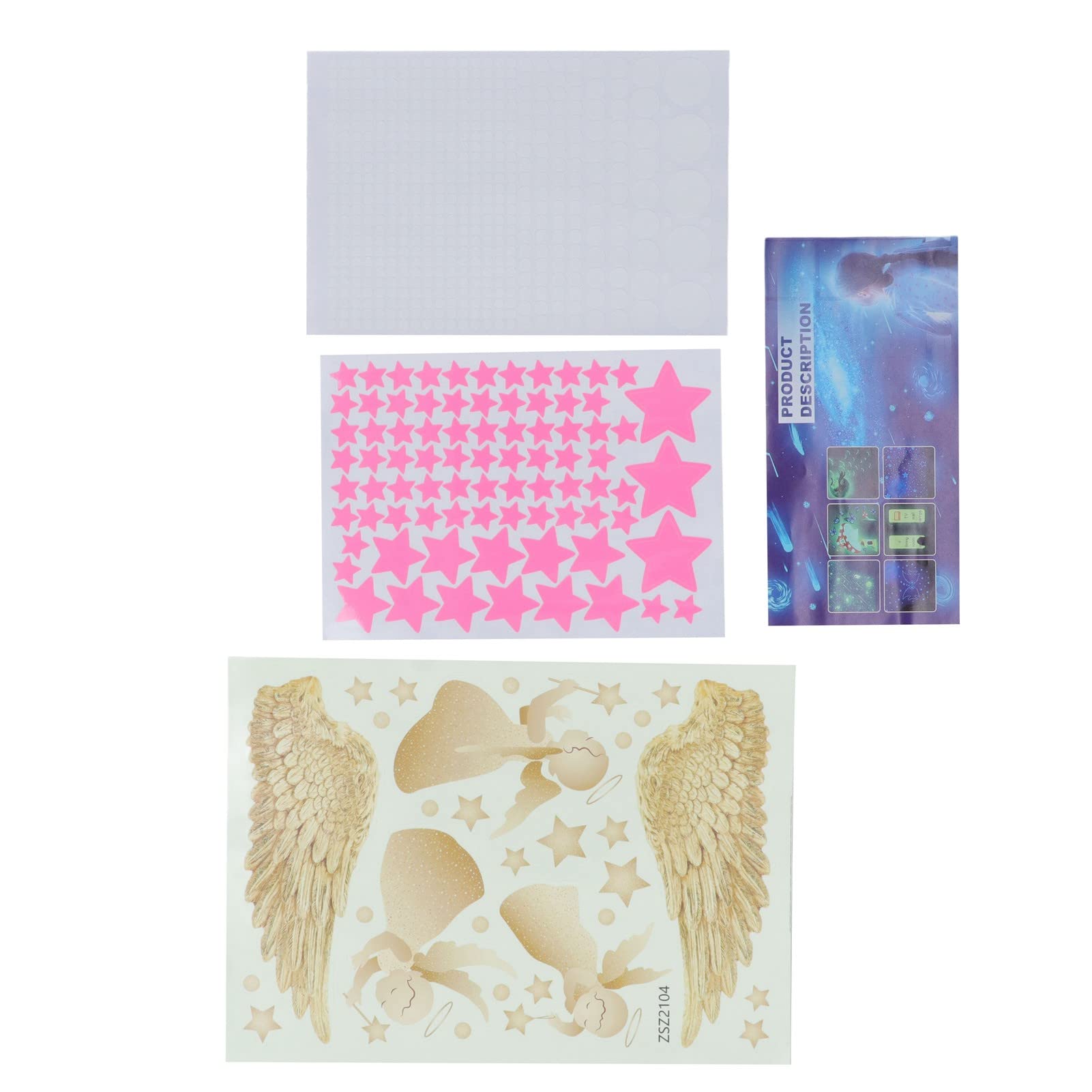 Beautiful PVC Angel Theme Wall Stickers for Kids Room - High Strength, Easy to Apply Nursery Decor - Perfect for Baby Bedrooms, Playrooms & Daycare Centers