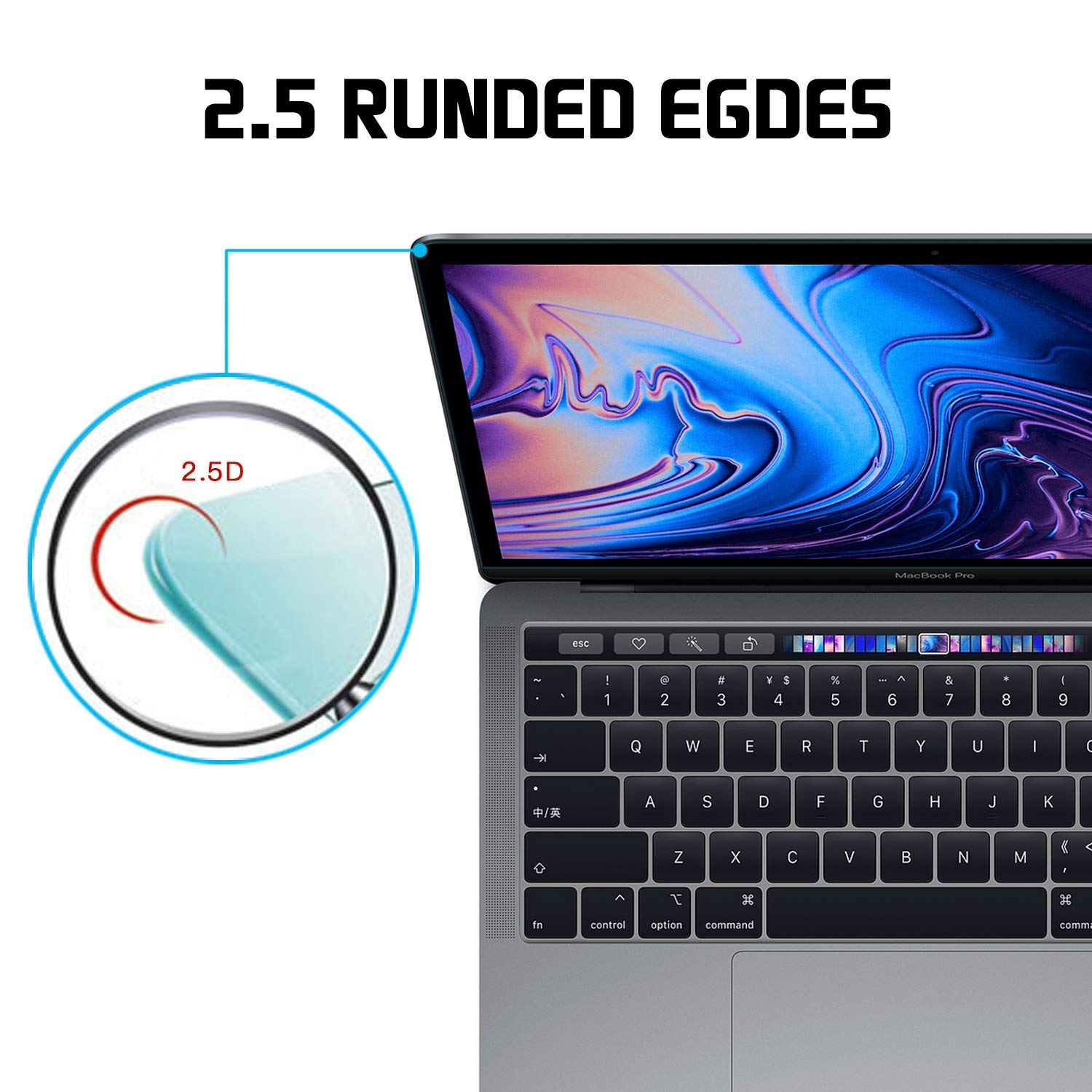ZeroDamage Tempered Glass Screen Protector for MacBook Pro 15