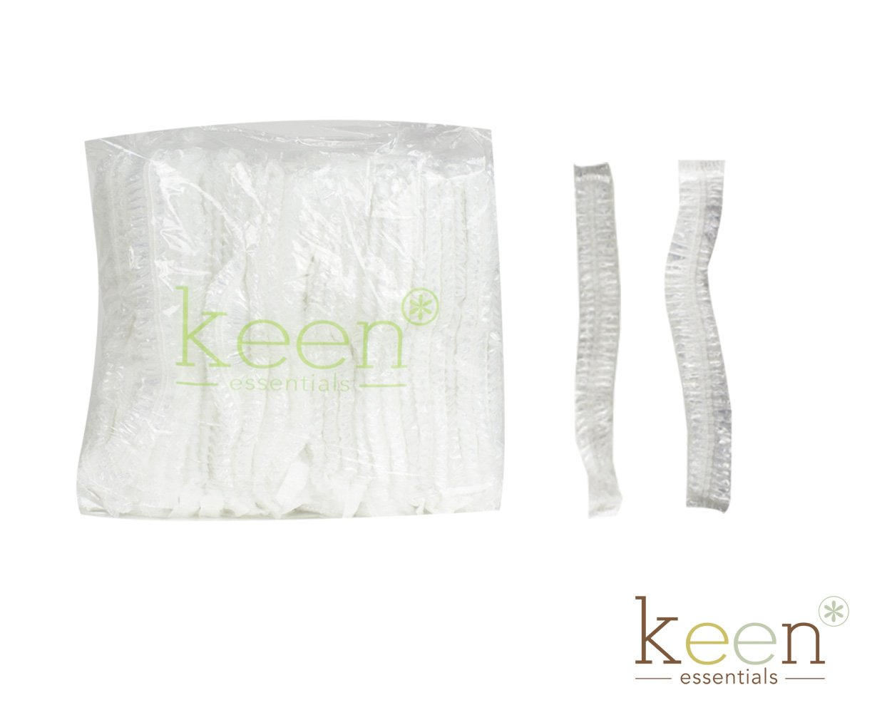 **KEEN Disposable Shower Caps - 1000 pcs per Carton (Clear Plastic Hair Caps for Salon, Spa, Travel & Home Use)**