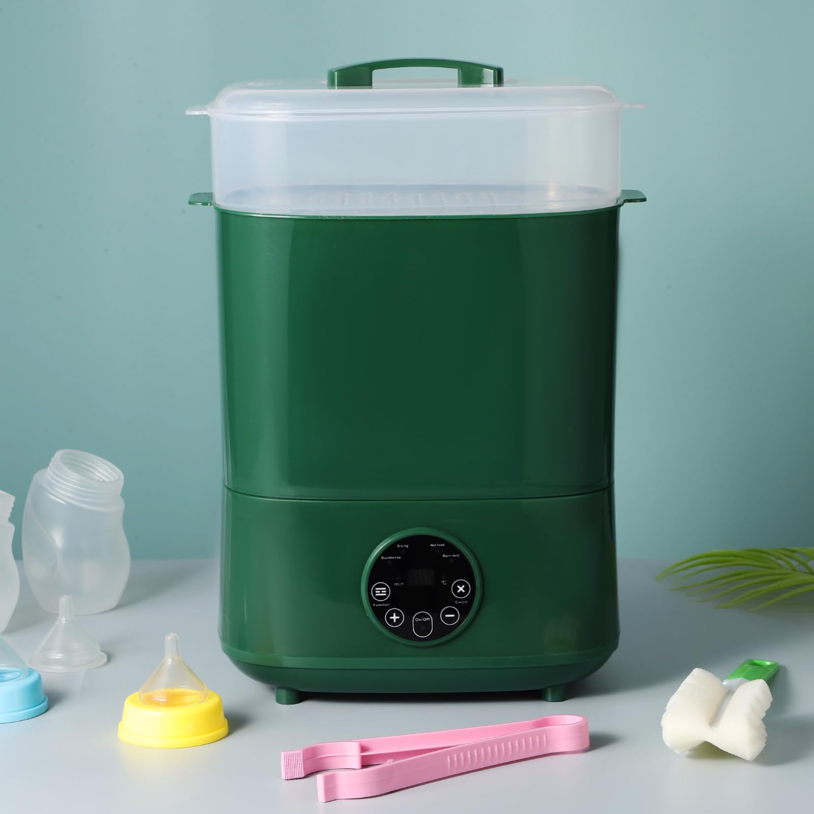 iFundom Baby Bottle Sterilizer and Dryer - Electric Steam Sterilizing Machine for Infant Feeding Bottles, Pacifiers & Breast Pump Parts - Perfect for Nursery, Travel & Daycare Use