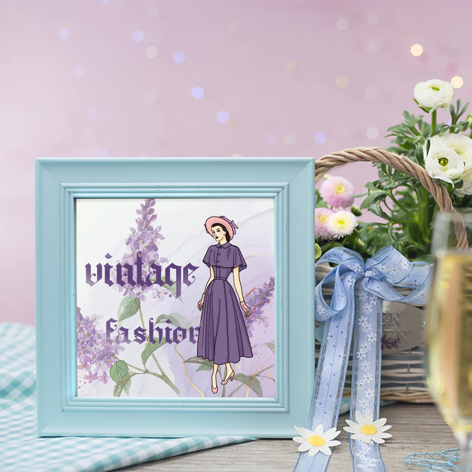 GLOBLELAND Fashion Silicone Clear Stamps - Vintage Dress & Lady Designs for Scrapbooking, Journaling, Card Making - DIY Craft Supplies for Scrapbookers & Card Makers