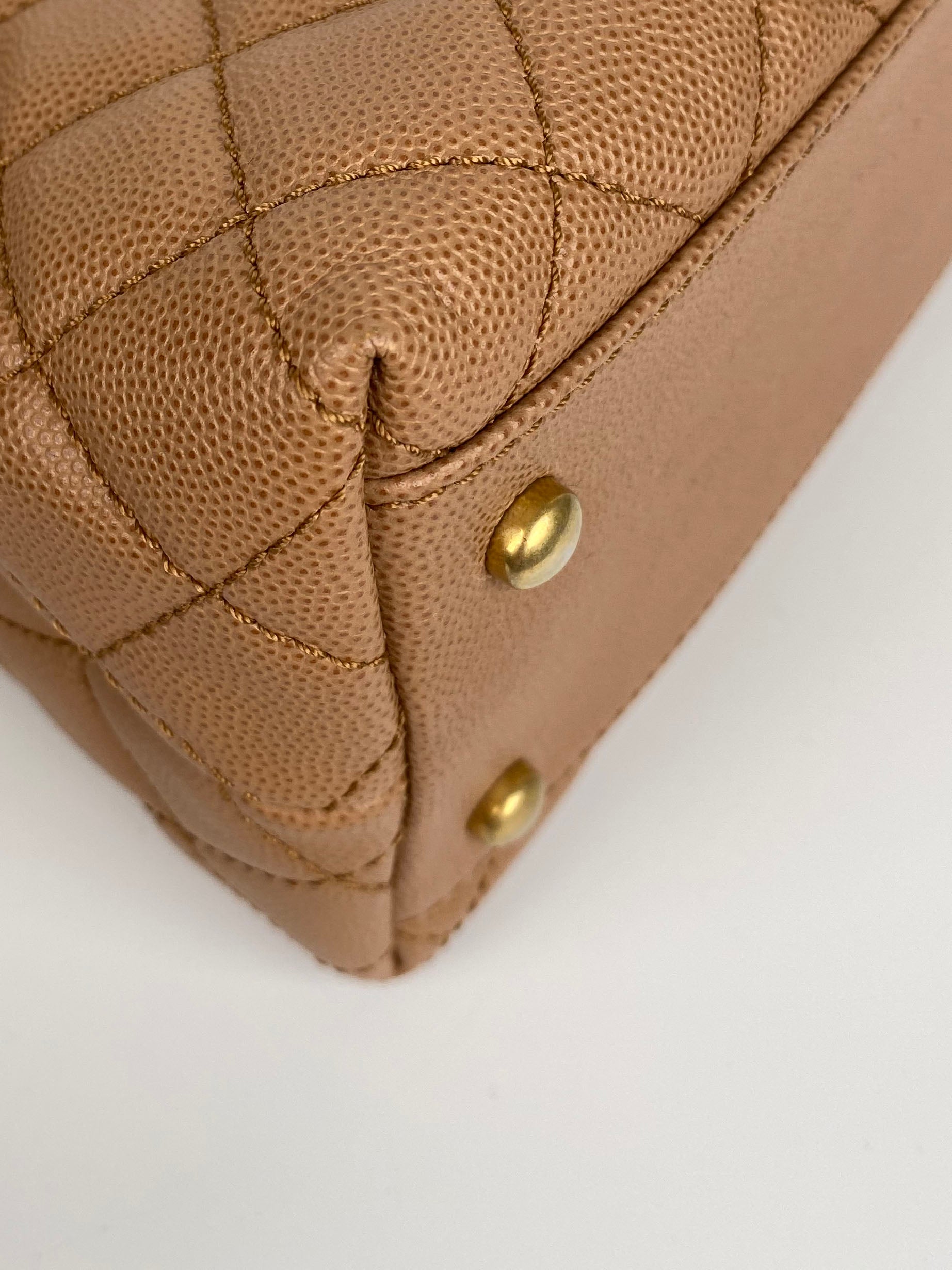 Chanel Large Beige Coco Lizard Handle Bag - Luxury Designer Handbag for Women, Perfect for Parties, Weddings & Special Occasions