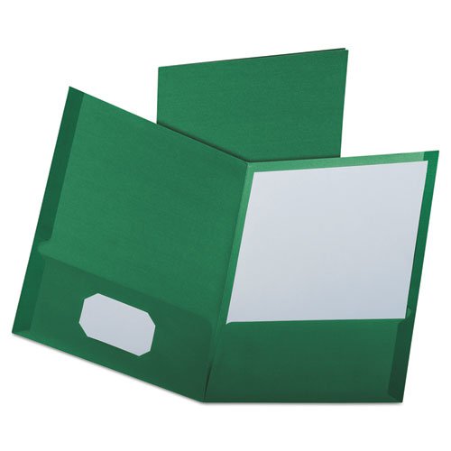 Premium Linen Finish Twin Pocket Folders - Letter Size, Hunter Green (25/Box) - Ideal for Office Organization, School Supplies & Document Storage