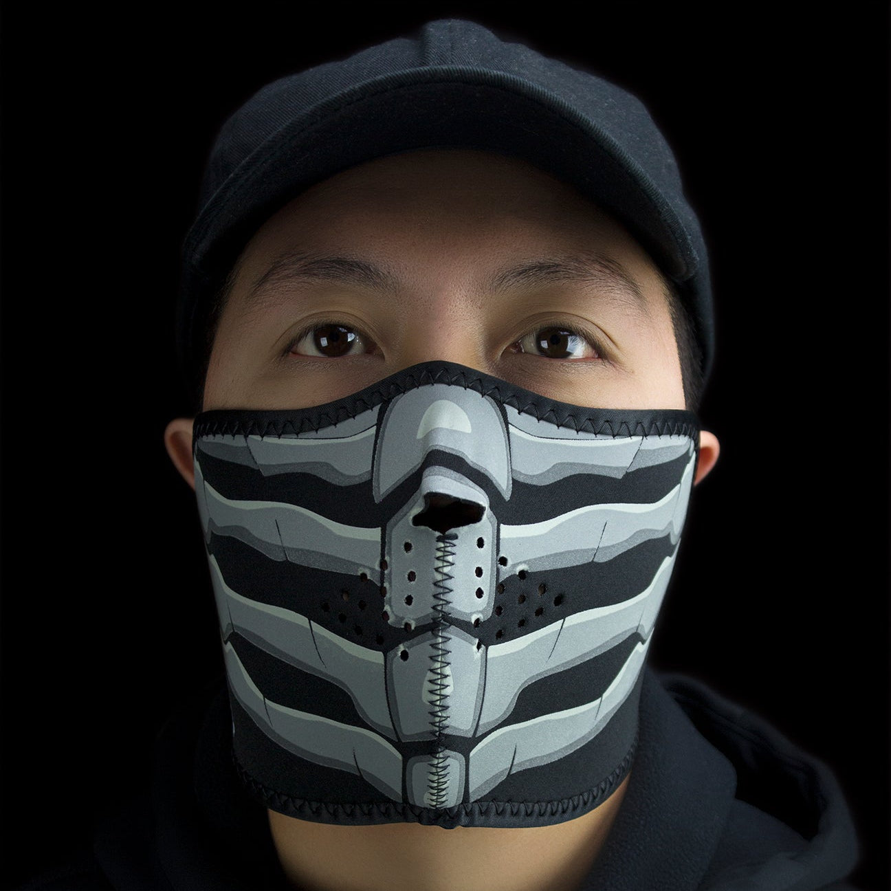 ZANheadgear Half Face Neoprene Mask - Breathable & Glow in The Dark for Night Running, Cycling, Motorcycle Riding & Outdoor Sports