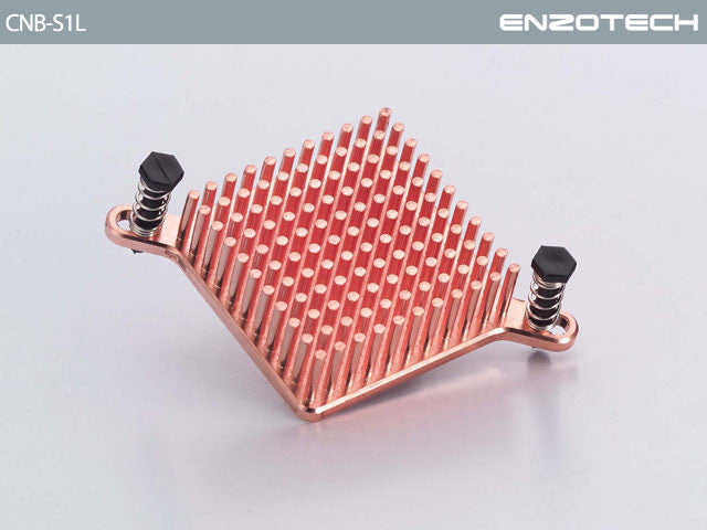 Enzotech Low Profile One Piece Forged Copper Northbridge Heatsink CNB-S1L - Premium Cooling Solution for PC Motherboards & Gaming Rigs