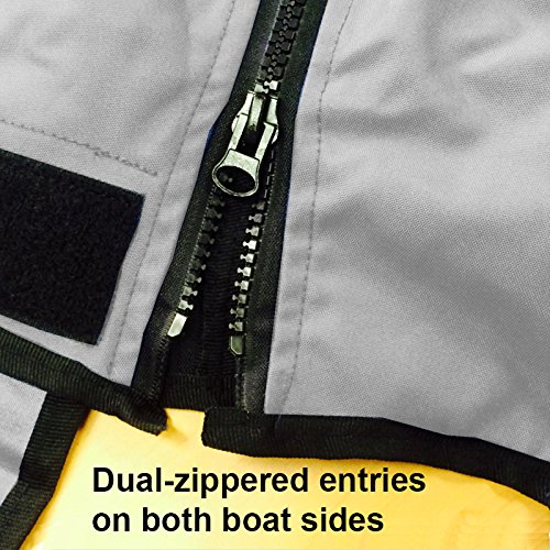 Heavy Duty T-Top Boat Cover for Center Console Boats - Waterproof & UV Resistant - Fits Up to 24ft - Gray - Perfect for Saltwater & Freshwater Protection During Storage & Transport