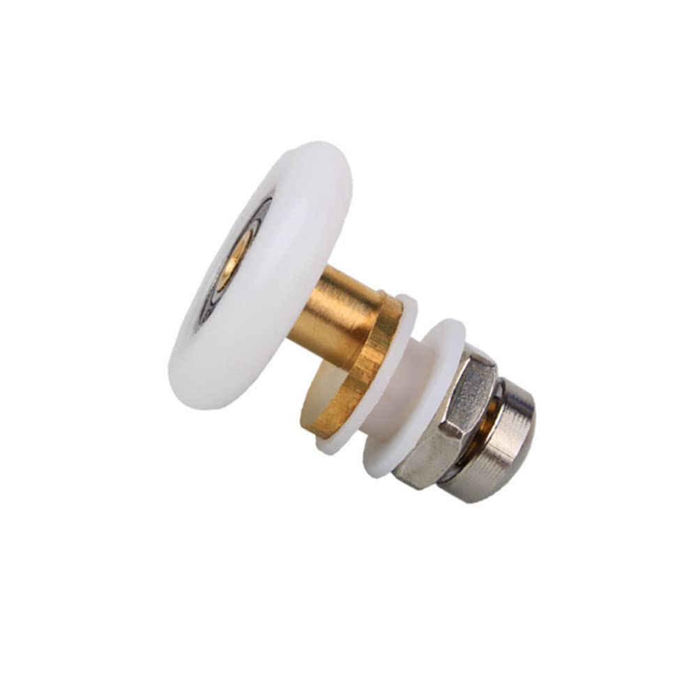 25mm Shower Door Rollers - 4 Pack Glass Bearing Rollers for Bathroom Sliding Doors | Durable Replacement Pulleys for Smooth Shower Glass Door Operation | Perfect for Home Bathroom Renovation & Maintenance