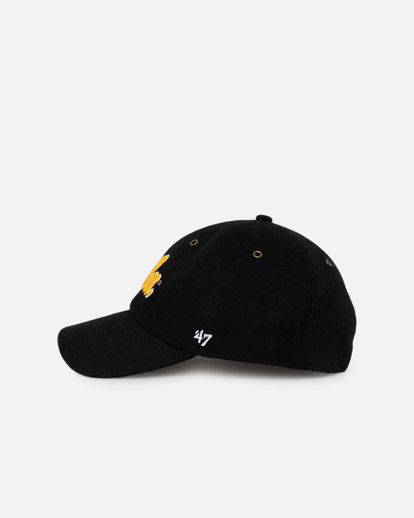 47 Brand UCLA Bruins Wooly Clean Up Strapback Black Hat - Adjustable Snapback for Men & Women - Perfect for Game Day, Tailgating, and College Fan Gear