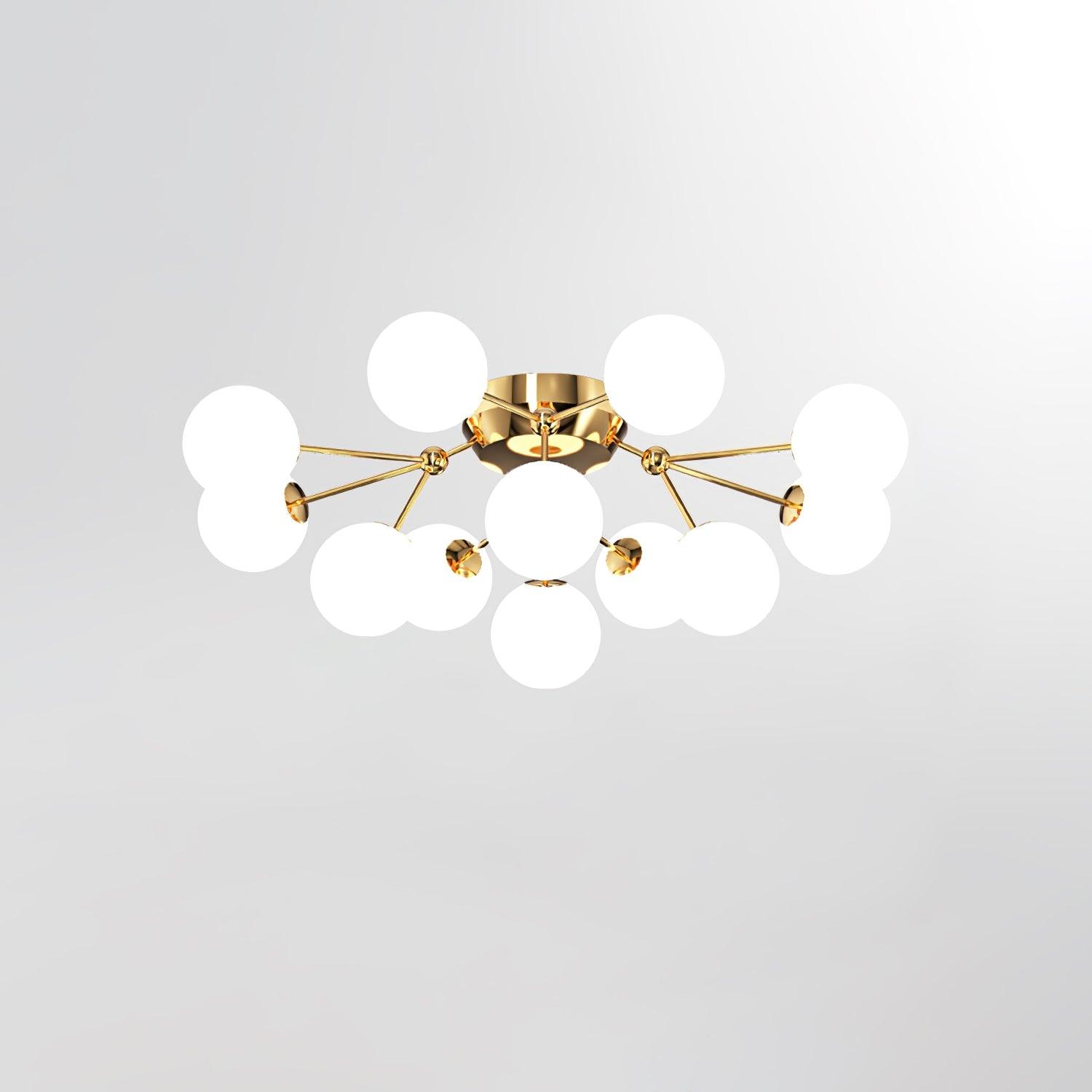 Modern Glass Balls Cluster Ceiling Light Fixture - Elegant Chandelier for Living Room, Dining Room, Bedroom & Office Decor