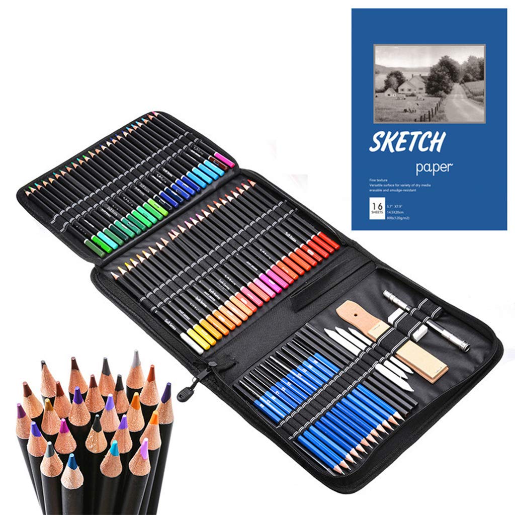 Professional Sketch Pencils Set - 96pcs Charcoal & Graphite for Artists & Students - Perfect for Drawing & Sketching