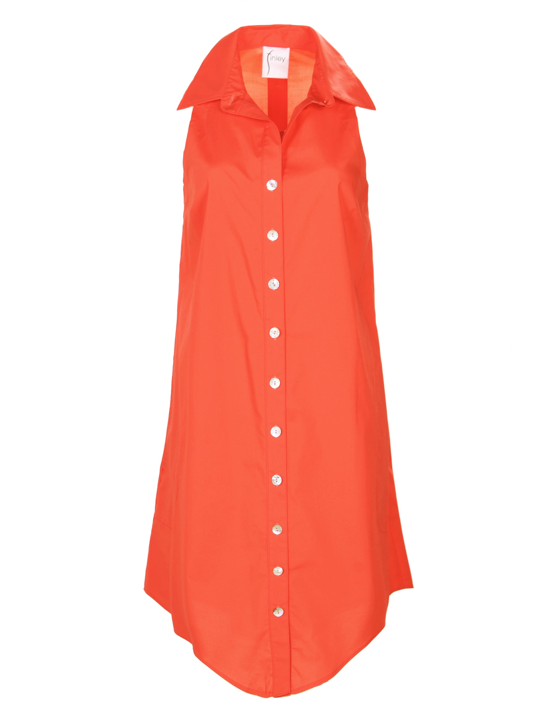 Stylish Cotton Swing Dress in Vibrant Fireball Orange - Perfect for Casual Outings, Summer Parties & Beach Vacations