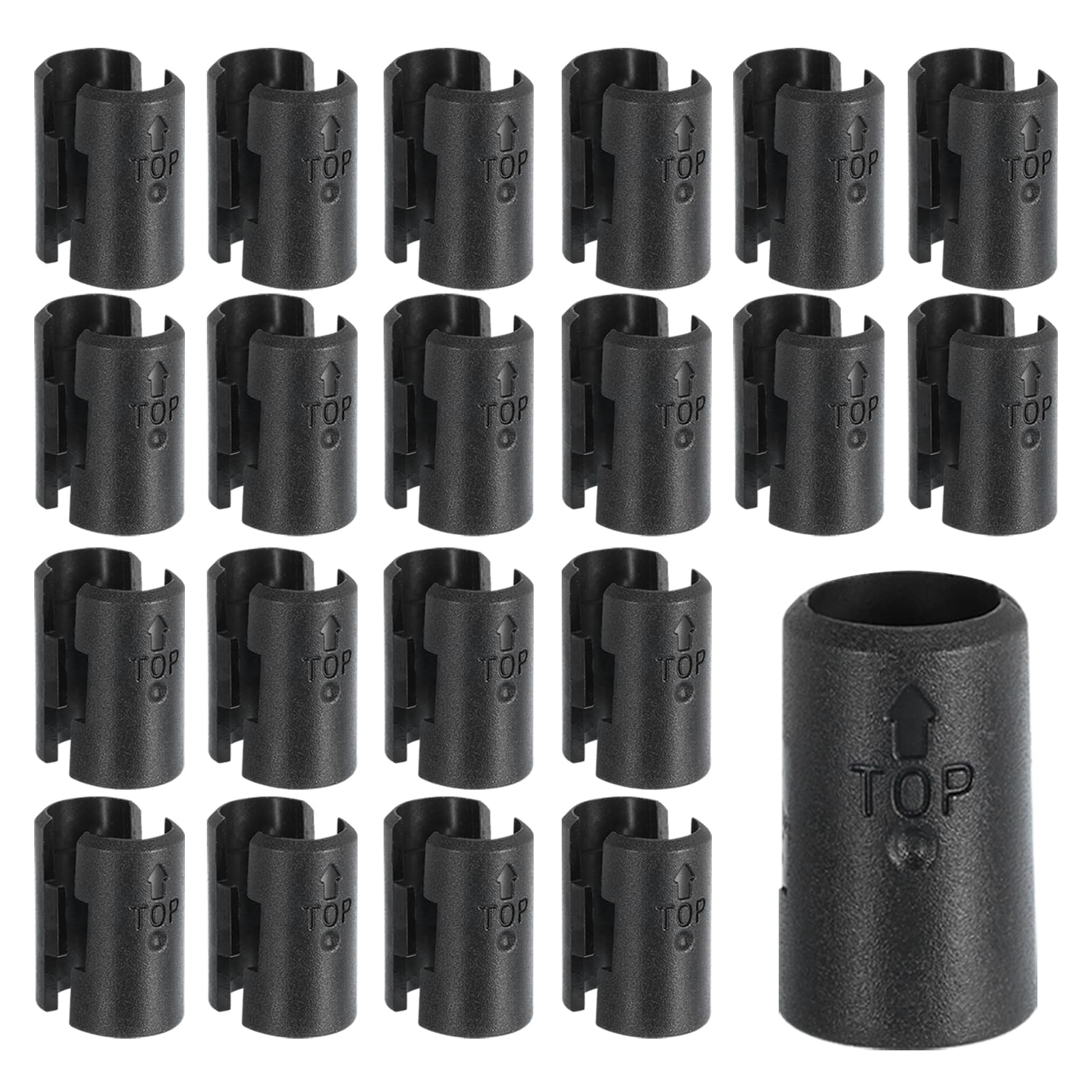 100pcs 1/2 Inch (13mm) Wire Shelf Clips - Plastic Shelving Sleeves Replacement for Wire Shelving System - 50 Pairs - Perfect for Kitchen, Garage, and Closet Organization