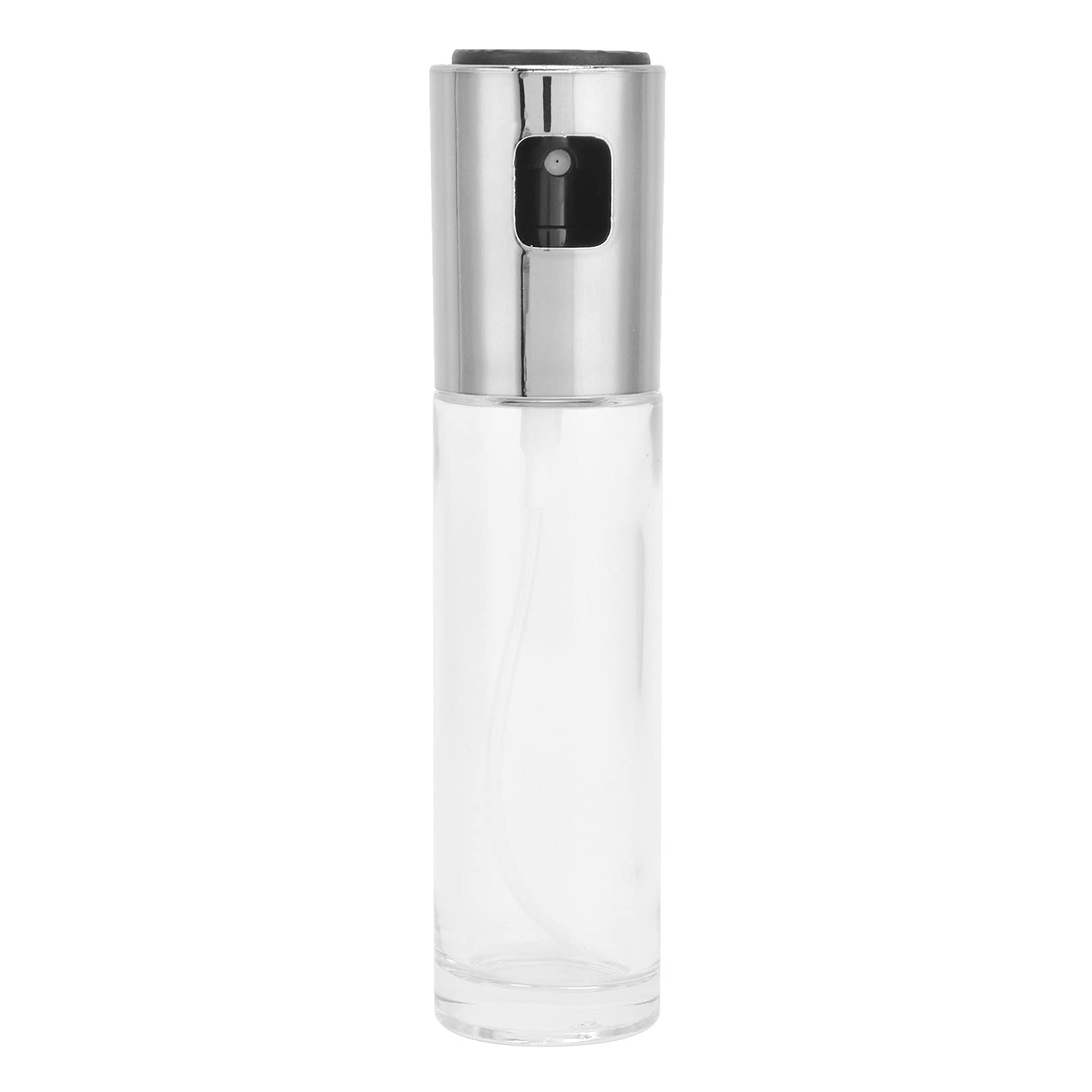 Premium ABS Spray Bottle for Olive Oil, Vinegar & Cooking Oil - Easy to Clean & Refill - Ideal for Kitchen, Salad Dressing & Baking (Space Silver)