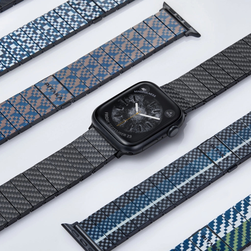 Premium Carbon Fiber Watch Band for Apple Watch Series 8/7/6/SE - Lightweight & Durable Replacement Strap for Workout, Running & Everyday Use