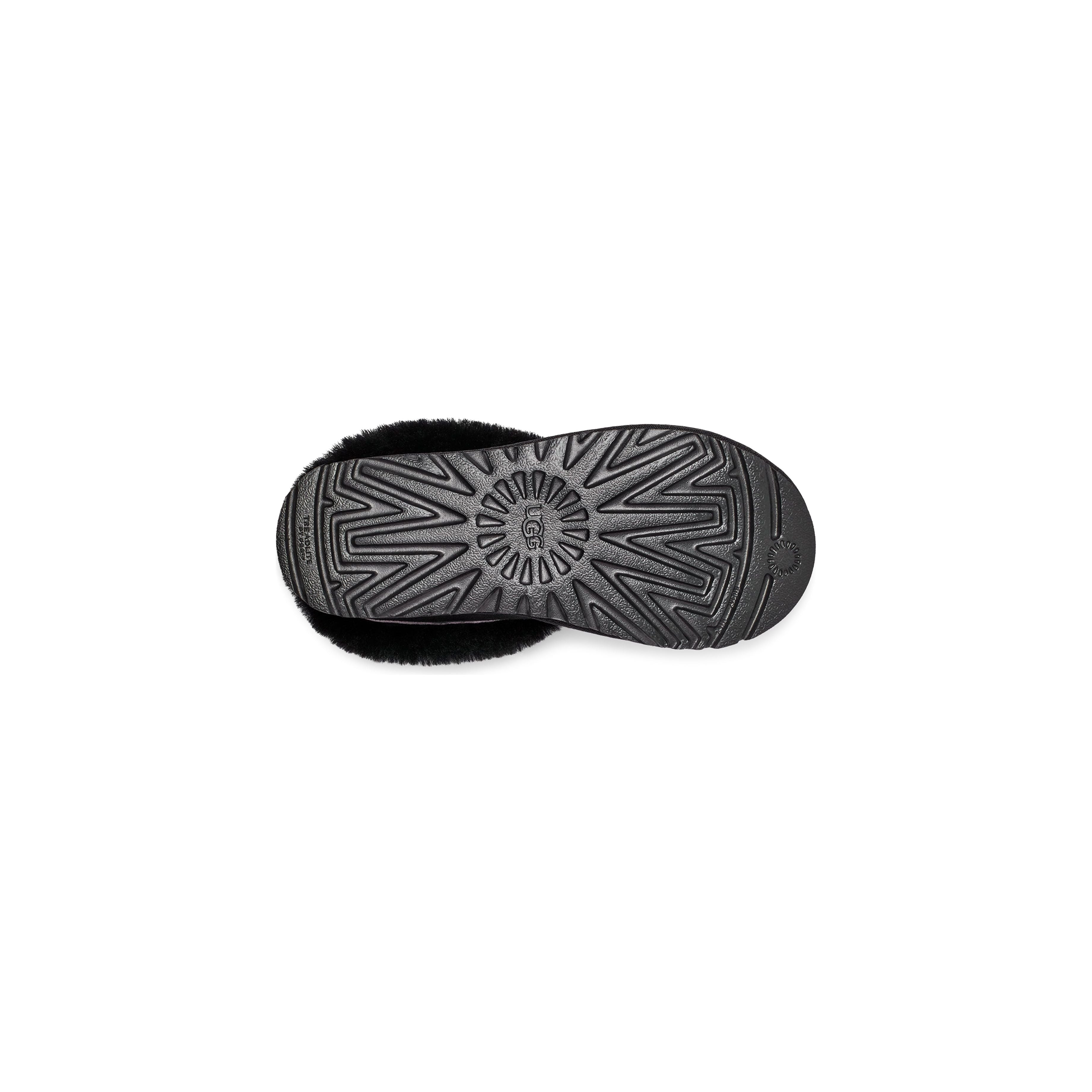 UGG Women's Tazzette Slipper - Cozy Faux Fur Lined House Shoes for Women | Black Indoor/Outdoor Slippers | Perfect for Home, Lounge & Winter Comfort