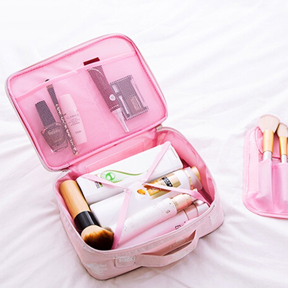 Travel Toiletry Bag for Women & Men - Cosmetic Organizer for Makeup Brushes | Style B