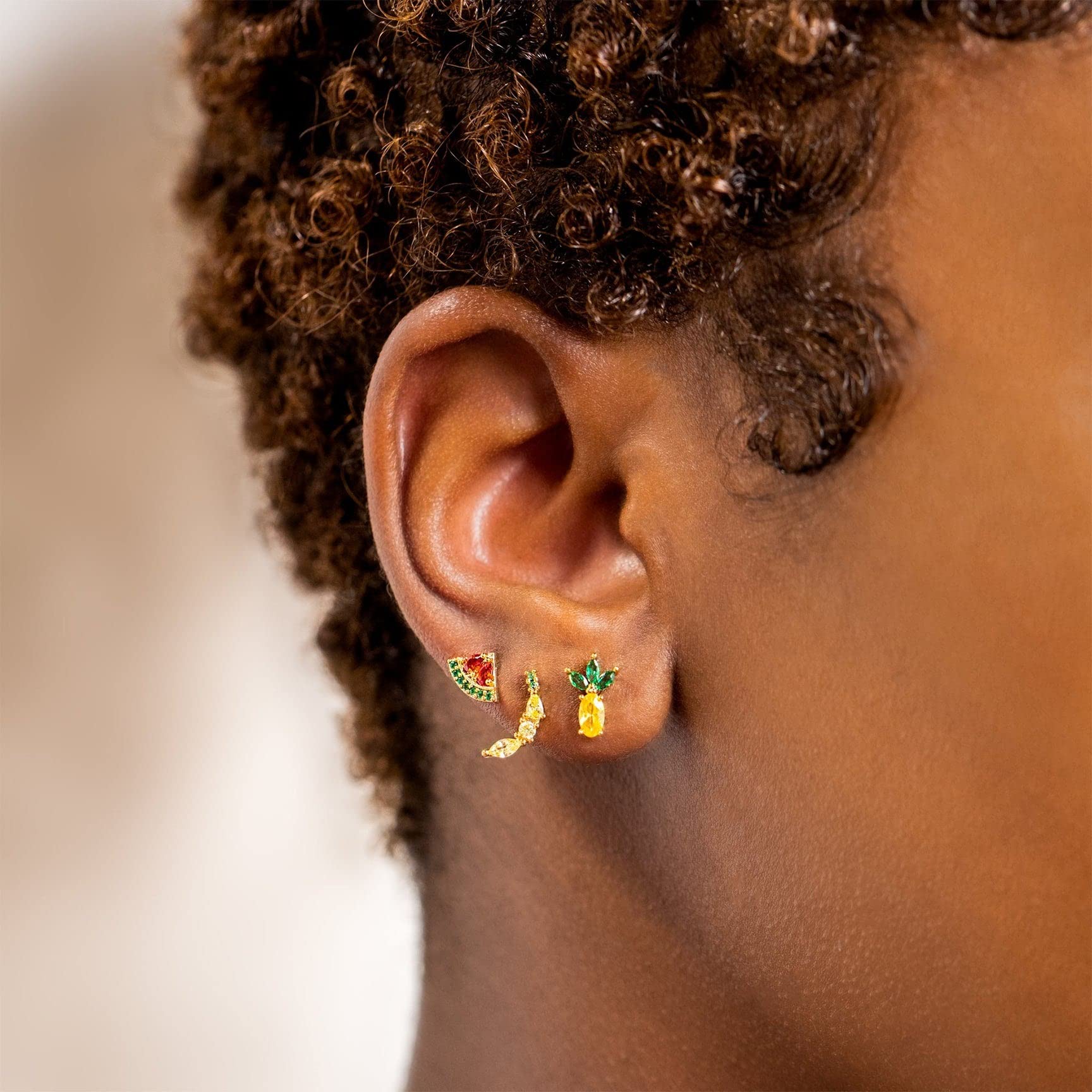 14K Gold Plated Cherry Stud Earrings for Women - Summer Tropical Fruit Jewelry Gift for Girls | Perfect for Beach Vacations, Parties & Everyday Wear