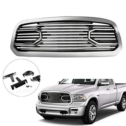 Mad Hornets Big Horn Chrome Grille & Shell for 2013-2018 Ram 1500 - Premium Truck Accessory for Off-Road & Customization Enthusiasts