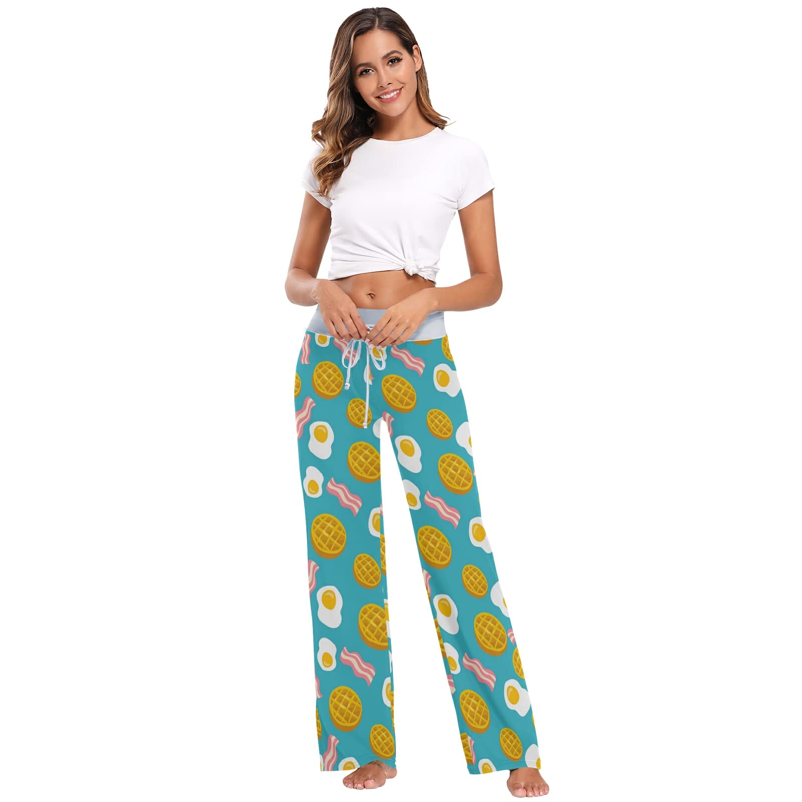 Women's Soft Cotton Pajama Pants - Loose Lounge Sleepwear with Drawstring Waist & Wide Leg Design for Comfortable Sleep and Relaxation at Home