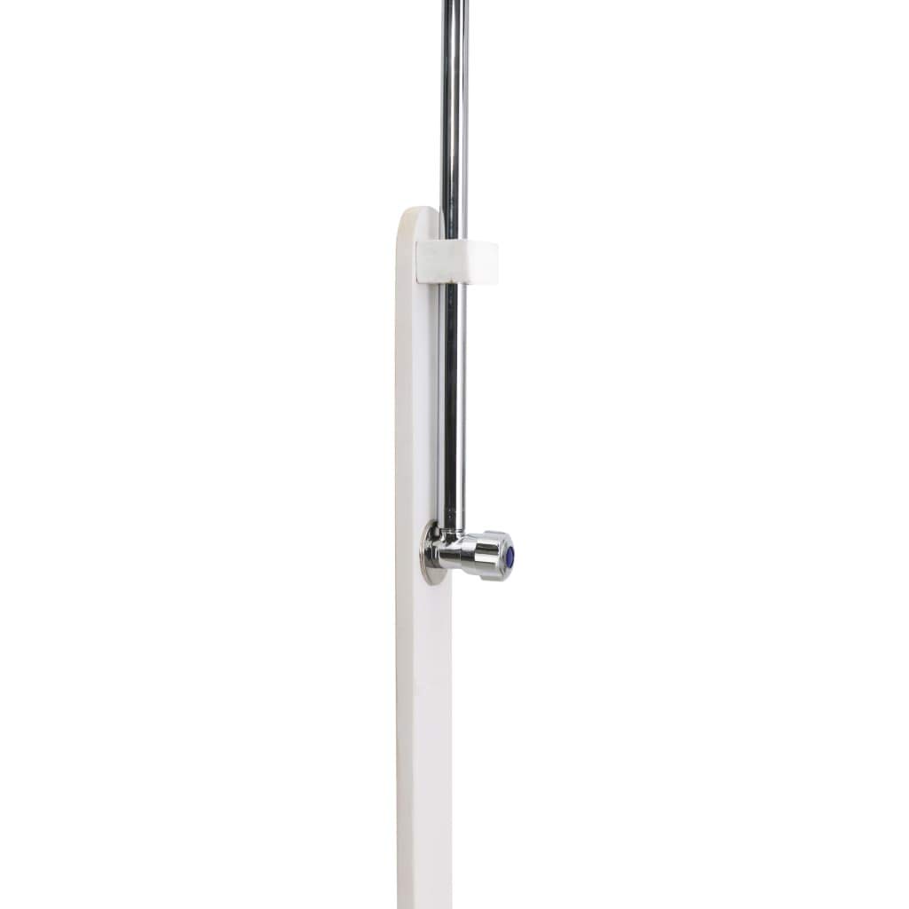 Portable Outdoor Shower - Adjustable Height Shower Head with Non-Slip Base | Freestanding Camping Shower for Beach, Pool & Backyard Use | Ideal for RV Trips, Gardening & Outdoor Adventures | White