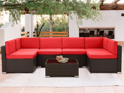 Brown Rattan&red Cushion