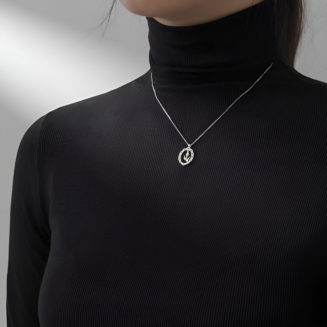 Elegant Tulip Flower Pendant Necklace for Women - 18K Gold Plated Chain Jewelry Gift for Mother's Day, Anniversary & Valentine's Day | Perfect for Parties, Weddings & Everyday Wear | SX268