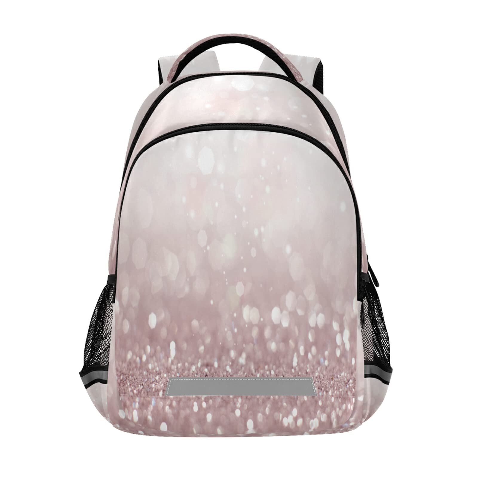 Sparkling Pink Rose Laptop Backpack - Adjustable Chest Strap Casual Daypack for Work, School & Travel - Stylish Unisex Backpack for Men & Women - Perfect for Commuting, Hiking & College Campus Use