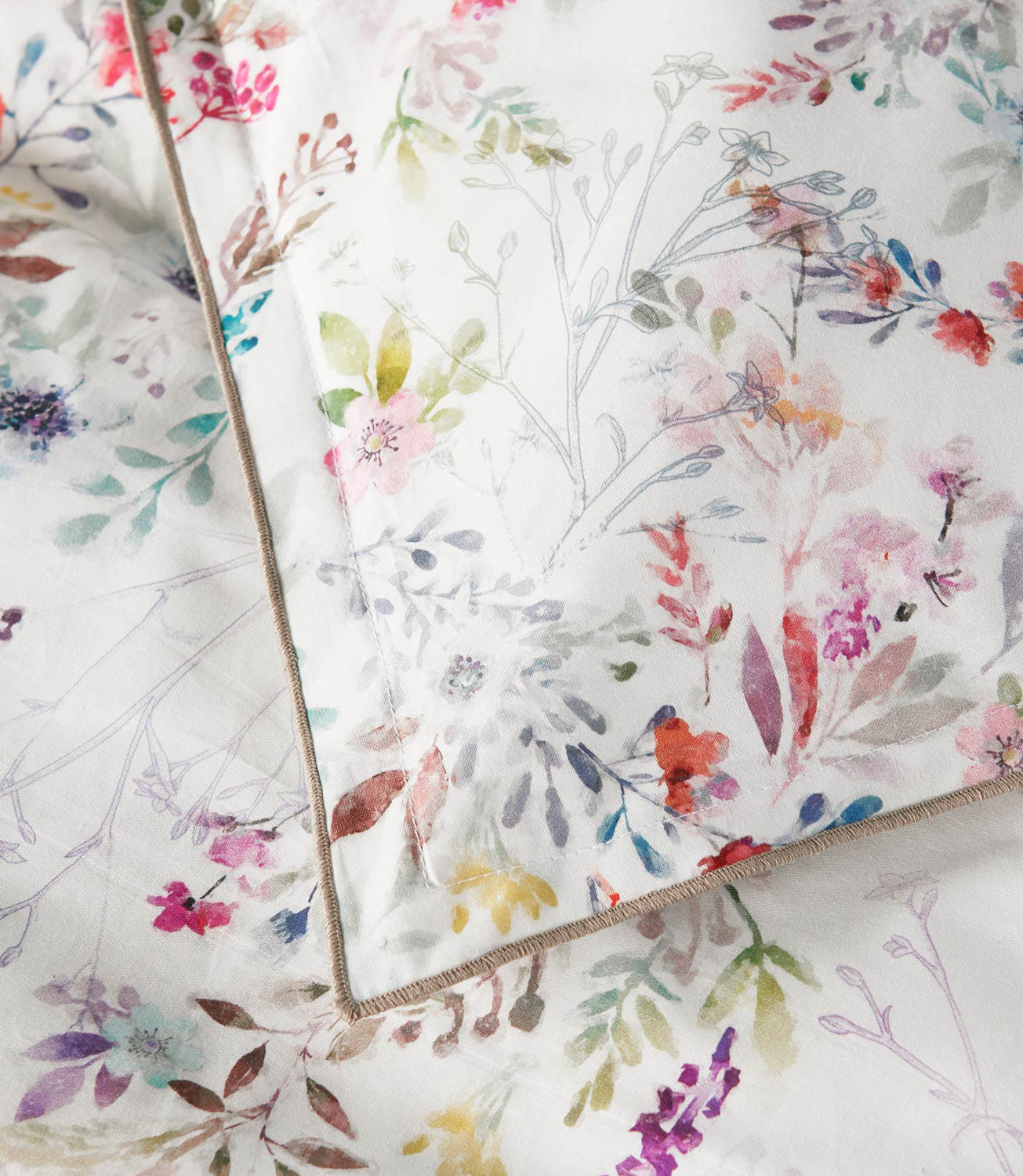 Chloe Floral Percale Duvet Cover Set - 100% Cotton Luxury Bedding, Queen Size - Perfect for Master Bedroom, Guest Room & Hotel Decor