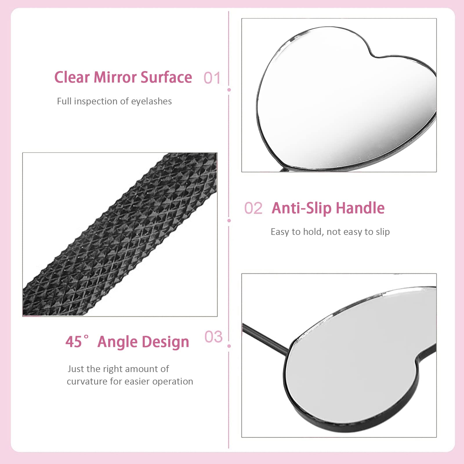 Professional Detachable Stainless Steel Eyelash Extension Mirror - Large Lash Makeup Mirror for Precise Application | Perfect for Salon, Home Use & Professional Lash Artists