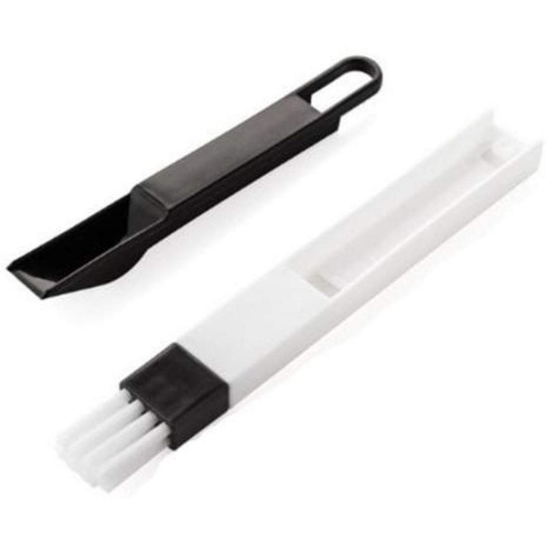 BAOER Window Cleaning Brush with Dust Pan - Black Keyboard & Window Frame Dust Brush for Home & Office Cleaning - Perfect for Windows, Keyboards, Shelves & Tight Corners