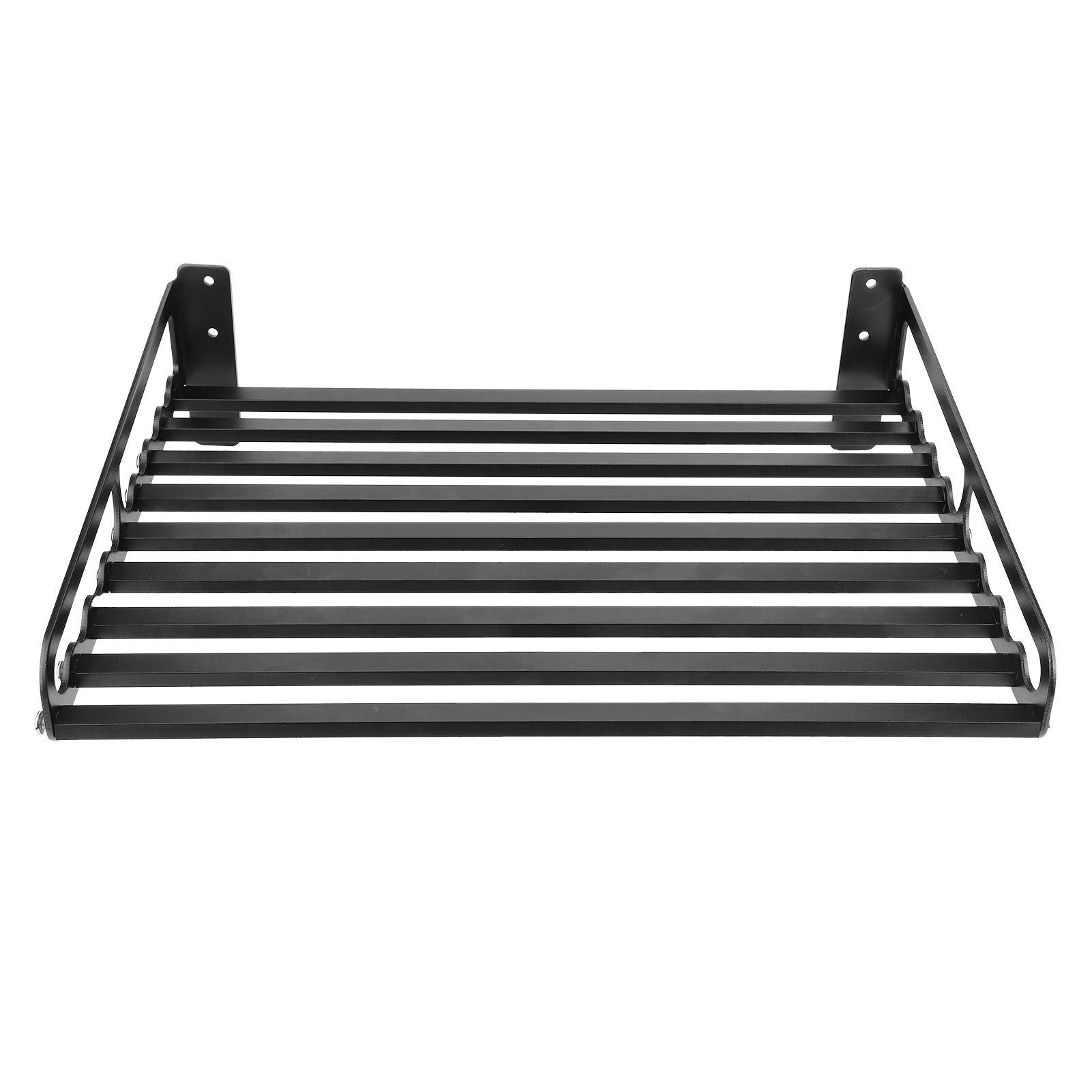 Sturdy Black Kitchen Storage Rack - 50x40cm Microwave Oven Holder, Space-Saving Organizer for Home & Restaurant Use | Durable, Anti-Corrosion Design | Perfect for Small Kitchens & Countertop Organization