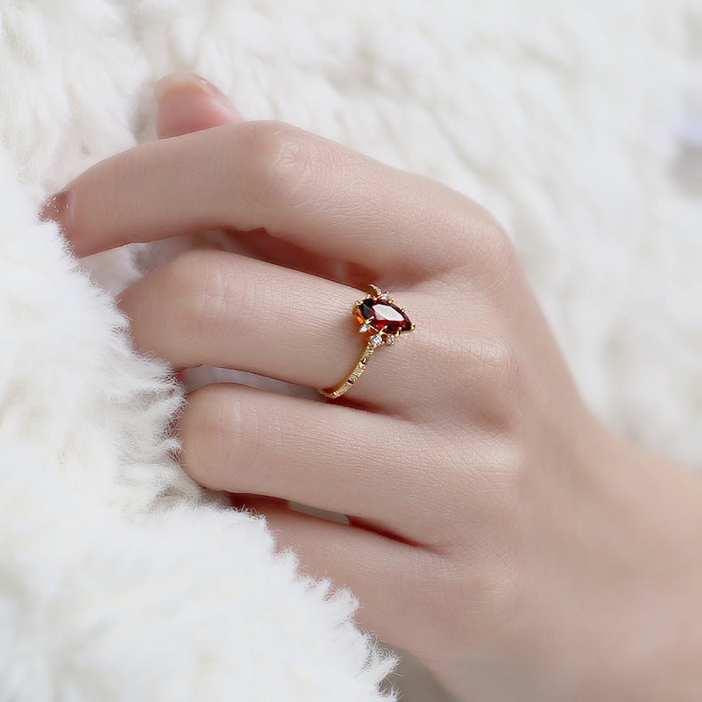 Natural Marquise Ruby July Birthstone Ring for Women - 925 Sterling Silver Engagement & Anniversary Gift | TB1575 | Perfect for Weddings, Parties & Special Occasions