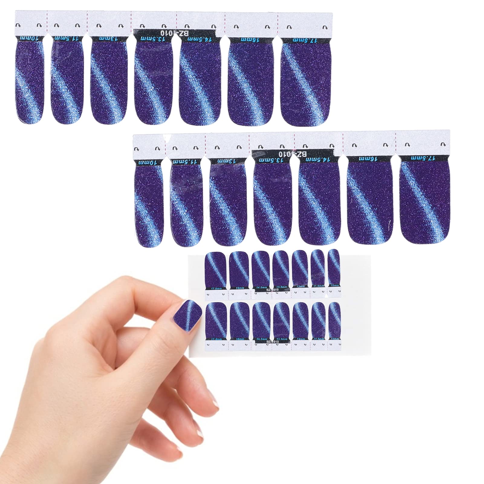 Premium Nail Polish Decals & Strips - Elegant Nail Art Designs for Salon Professionals & DIY Manicures (10-Pack) - Perfect for Bridal, Party & Special Occasion Nails