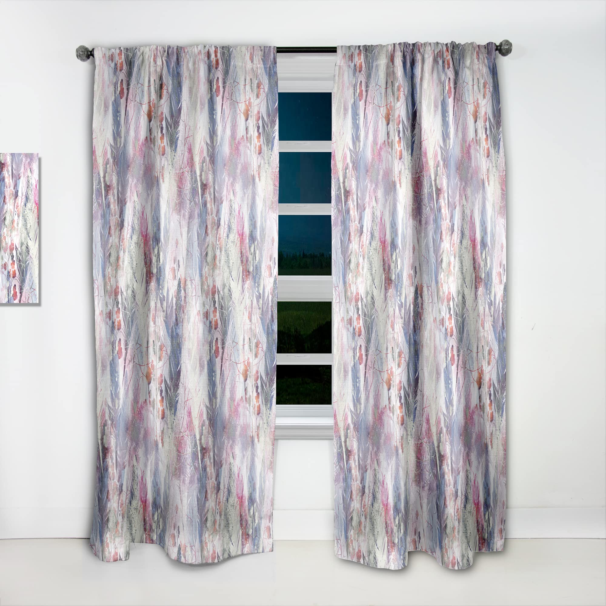 Boho Style Magic Thermal Insulated Curtains for Bedroom & Living Room - Single Panel 52x63 - Elegant Window Drapes for Home Decor, Blackout & Energy Saving
