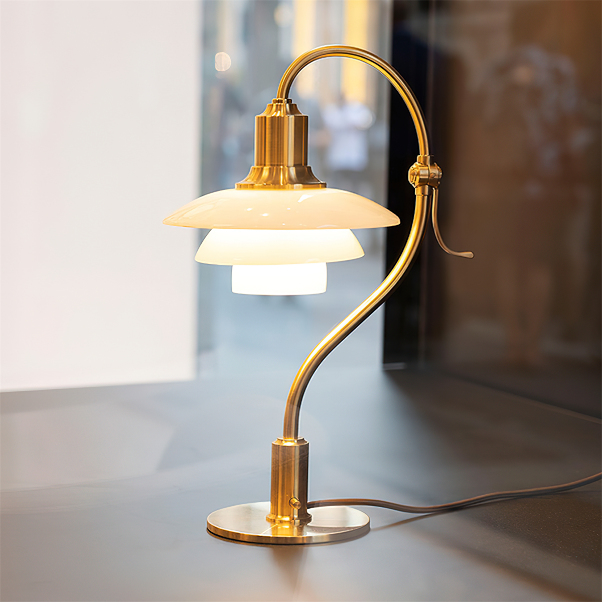 Modern PH 2/2 Table Lamp - Scandinavian Design LED Desk Light for Bedroom, Living Room & Office - Adjustable Brightness & Warm White Lighting